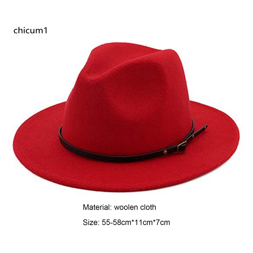 Mũ Fedora Rộng Vành Thoáng Khí Màu Sắc Đơn Giản Cho Nữ