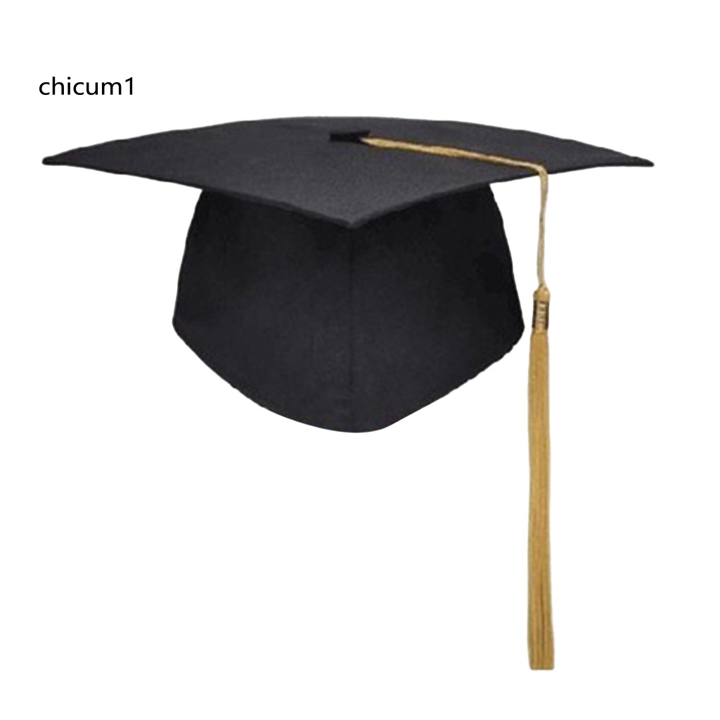 Mũ Mortarboard CC Thiết Kế Cổ Điển Phối Tua Rua Thoáng Khí Thoải Mái Trang Trí Lễ Tốt Nghiệp