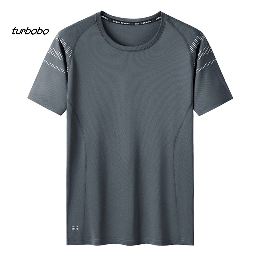 Áo Thun Tay Ngắn Cổ Tròn Màu Trơn Thoáng Khí Thời Trang Mùa Hè Cho Nam