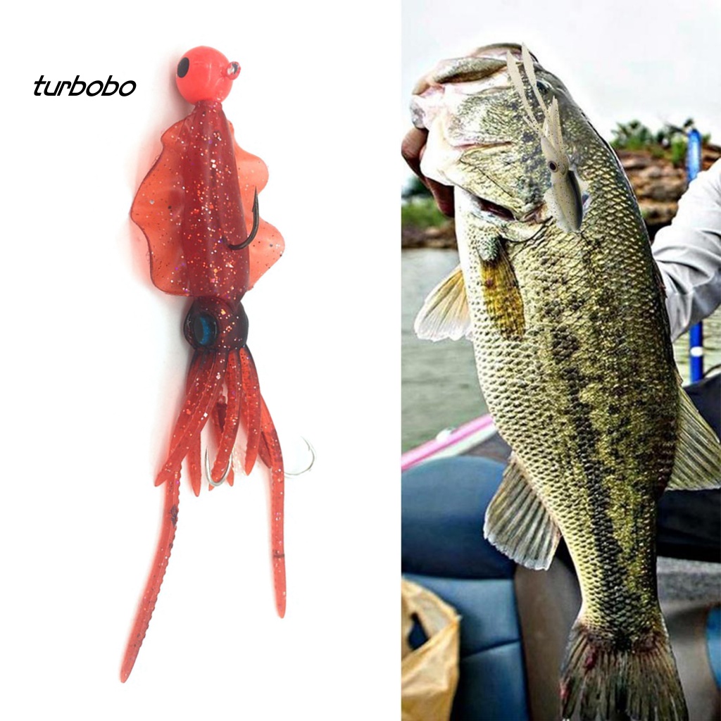 Mồi Câu Cá Nhân Tạo Hình Bạch Tuộc Dạ Quang Tự Nhiên 13cm 25g