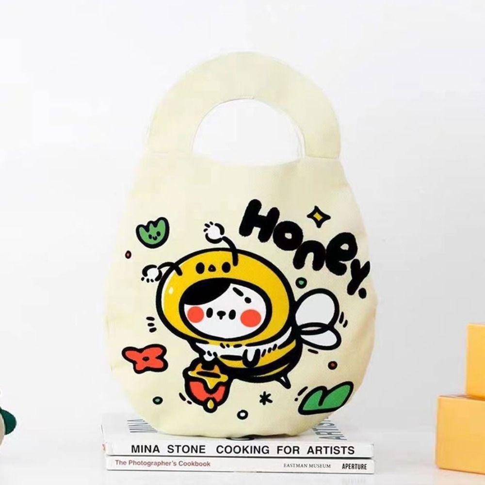 LOMBARD Túi vải Họa Tiết Graffiti Phong Cách Hàn Quốc