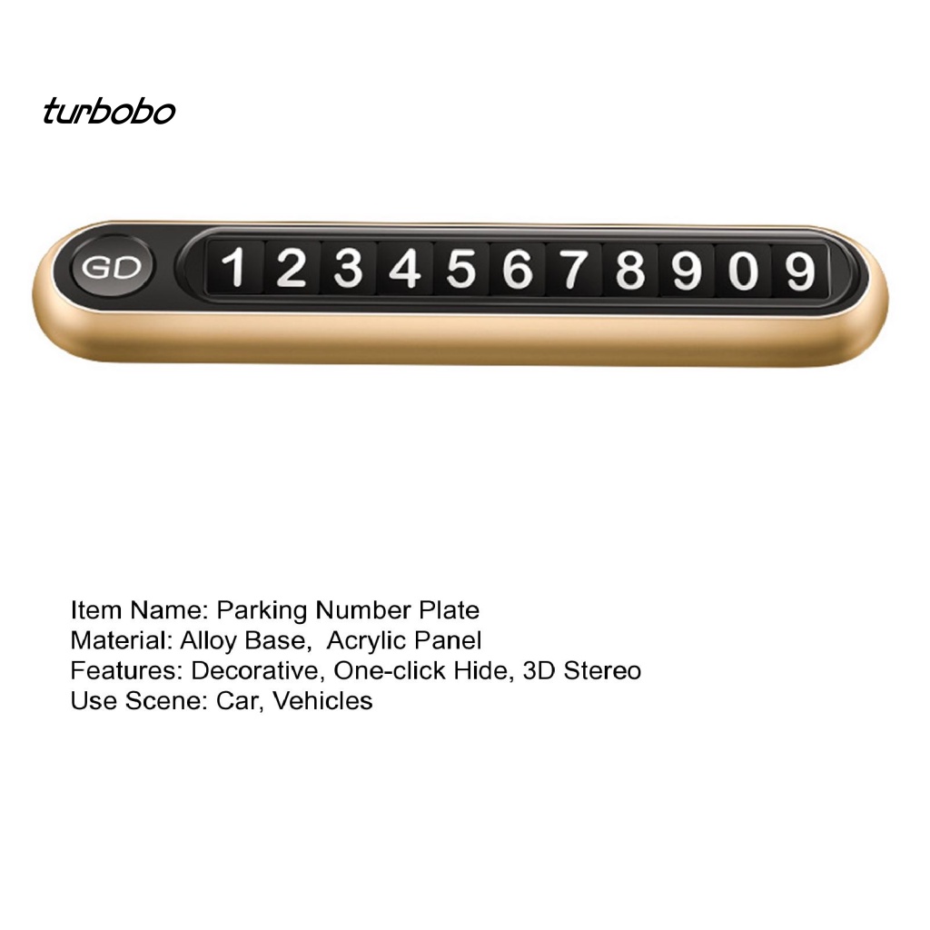 Turbobobo Biển Số Điện Thoại 3D Dạ Quang Siêu Thấm Hút Dùng Để Trang Trí Xe Hơi