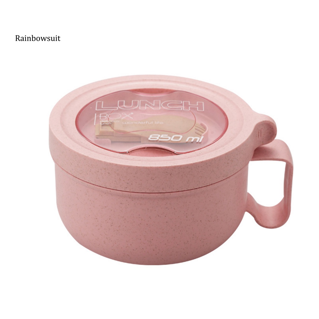 Tô Ăn Mì Chịu Nhiệt Không BPA Dung Tích Lớn 850ml Có Nắp Đậy Chống Rò Rỉ Cho Học Sinh