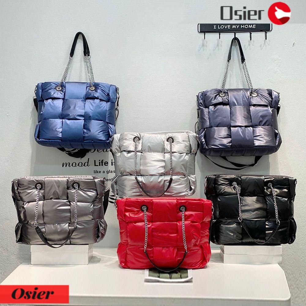 OSIER1 Túi Tote Xách Tay Bằng Vải Bông Kích Thước Lớn Màu Sáng Để Đựng Đồ Tập Yoga Thể Dục Cho Nữ