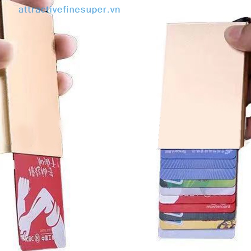 Afs Ví Đựng Thẻ Tín Dụng ID Bằng Kim Loại Nhôm Mỏng Chống Trộm Dành Cho Nam Và Nữ