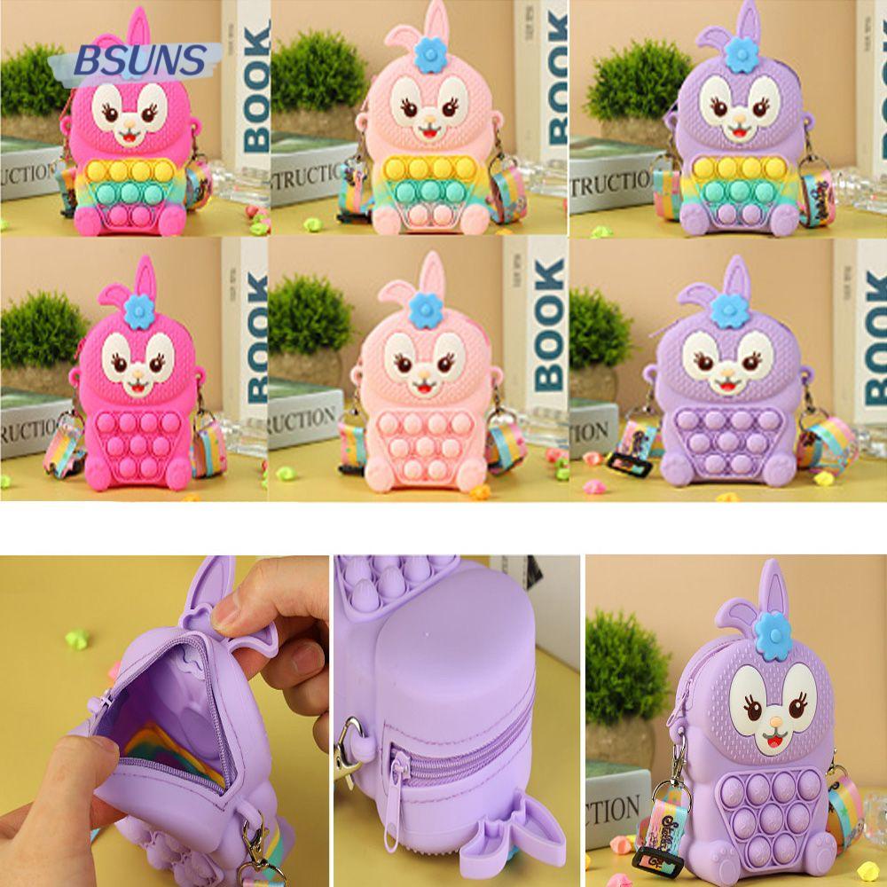 BSUNS Rodent Túi Đeo Vai Đựng Tiền Xu Bằng Silicone Chống Căng Thẳng Cho Nữ Giới