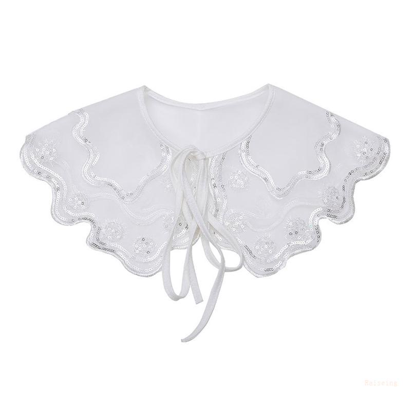 Cổ Áo Rời Thêu Họa Tiết Có Thể Tháo Rời Cho Nữ