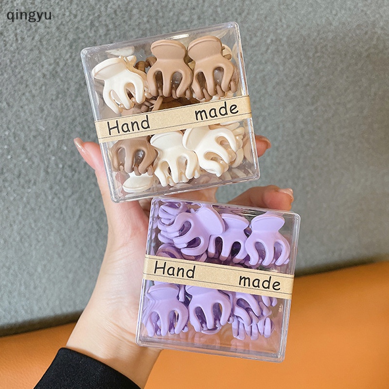 Set 10 Kẹp Tóc Mini Bằng Nhựa Nhám Chống Chảy Xệ Chất Lượng Cao