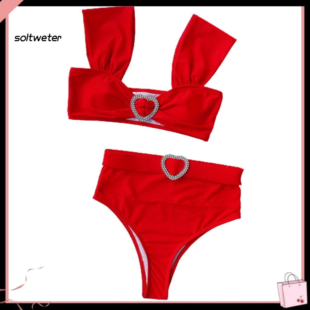 Bộ Đồ Bơi 2 Mảnh Màu Sắc Thời Trang Nhanh Khô Cho Nữ