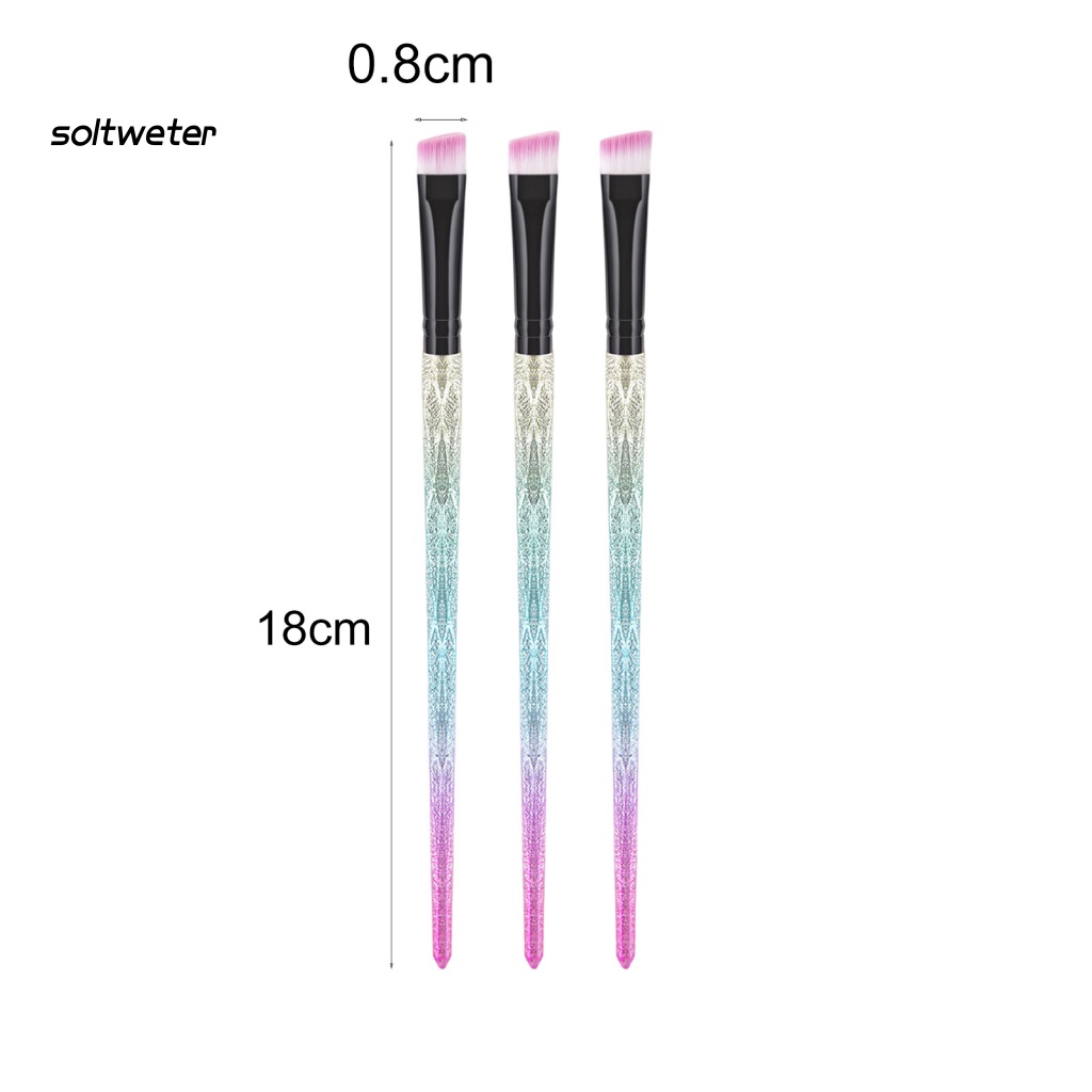 Bộ 3 Cọ Trang Điểm Lông Mày 01ML Tay Cầm Bằng Nhôm Nhiều Màu Tùy Chọn Tiện Dụng
