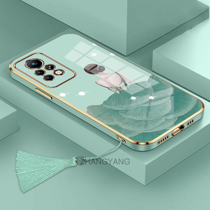 Ốp Điện Thoại TPU Silicon Mềm Chống Rơi Mạ Viền Cho infinix note 11 note 11 Pro note 11s