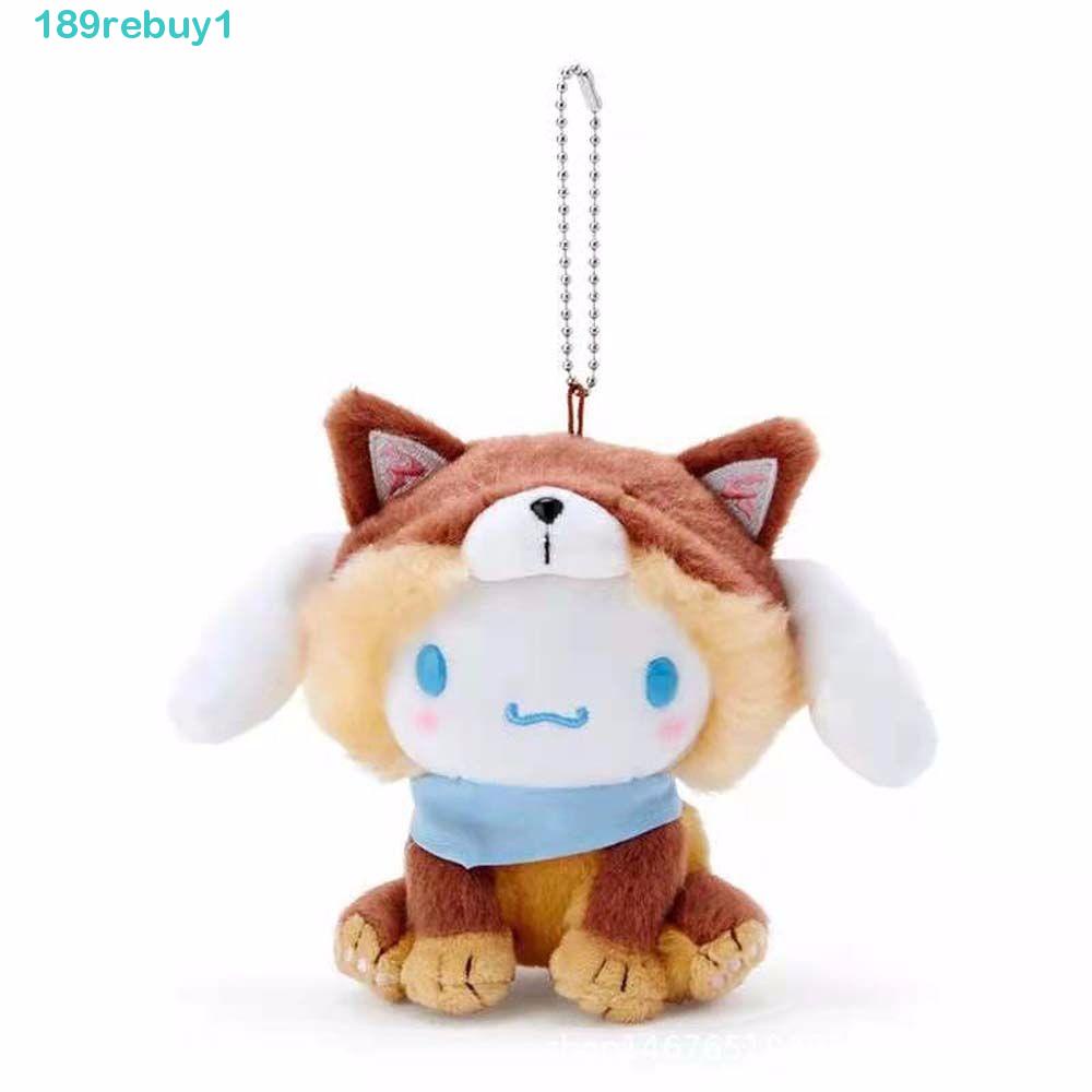 REBUY1 Móc Khóa Hình Thú Nhồi Bông Hoạt Hình Đáng Yêu
