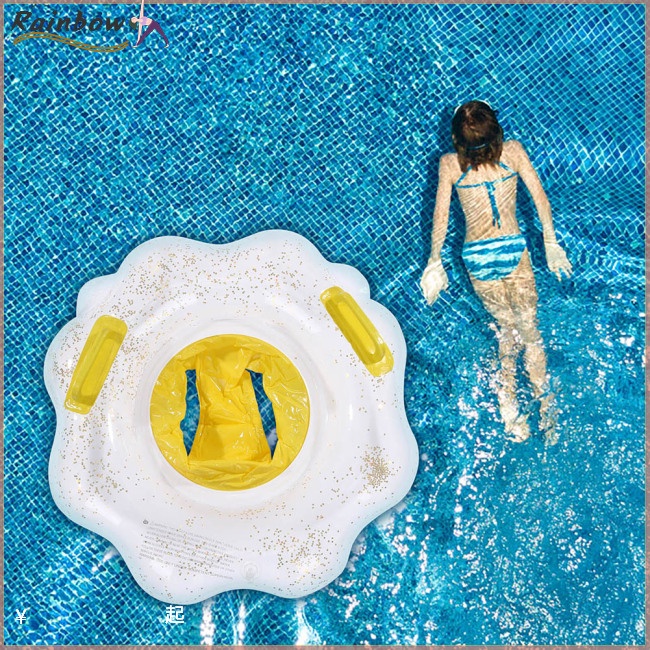 Phao Bơi Dày Dặn Hình Bông Hoa Đính Kim Sa Dành Cho Bé Mới Tập Bơi