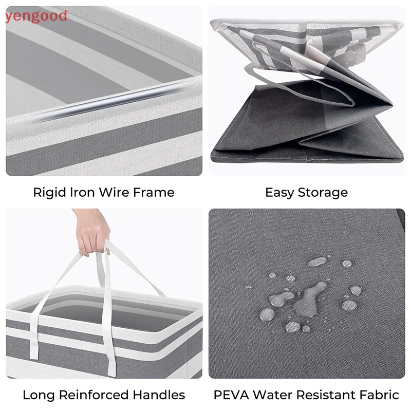 (YGD) Giỏ Đựng Quần Áo Bẩn 75L Sức Chứa Lớn Có Tay Cầm Có Thể Gập Lại