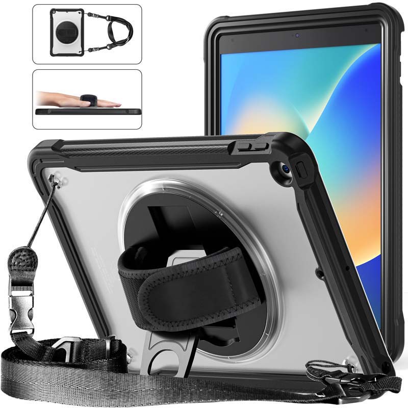 Ốp Bảo Vệ Máy Tính Bảng Chống Sốc Có Dây Đeo Cho iPad 9 8 7 7th 8th 9th Gen 10.2 inch cover