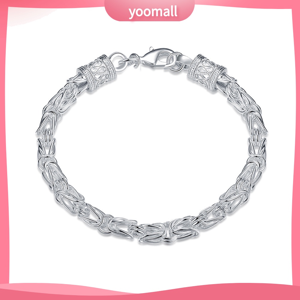 Vòng Tay Mạ Bạc Thiết Kế Đơn Giản Thời Trang Cho Nữ