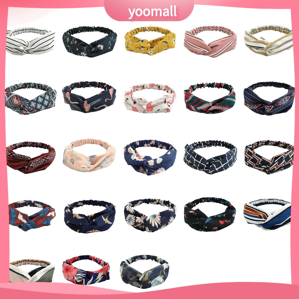 [YM] Băng Đô Trang Điểm Họa Tiết Hoa Ngọt Ngào Xinh Xắn Cho Nữ