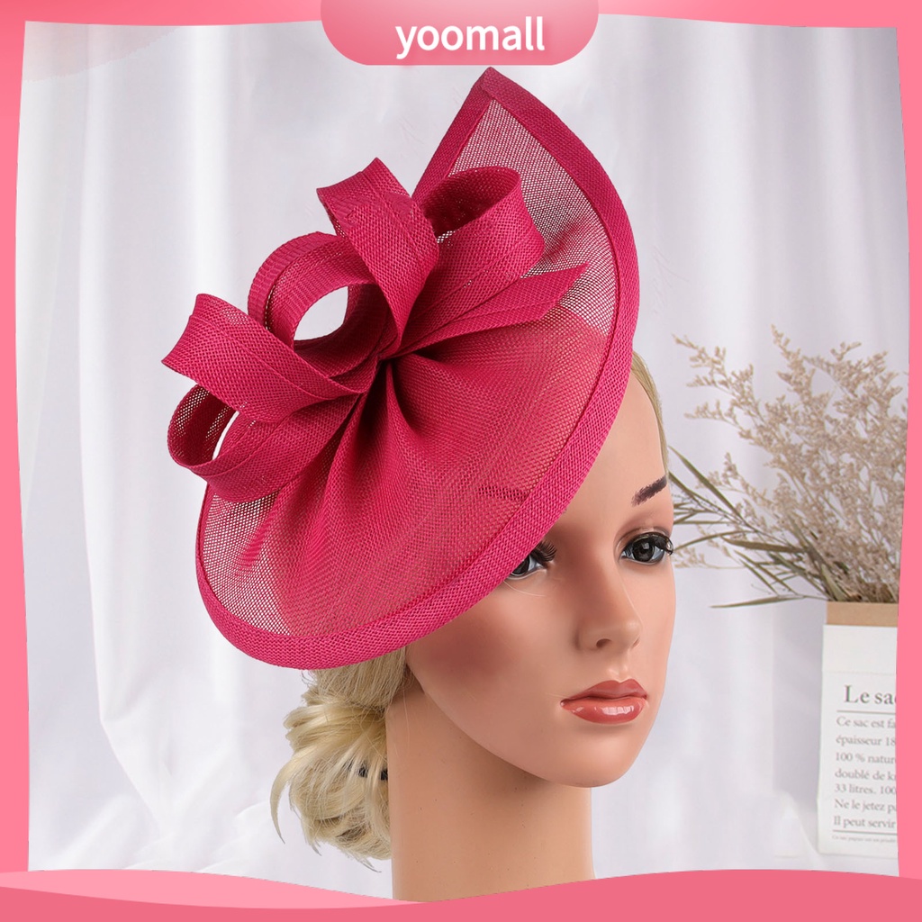 [YM] Mũ Đội Đính Nơ Trang Trí Tóc Cô Dâu Phong Cách Retro Ngọt Ngào