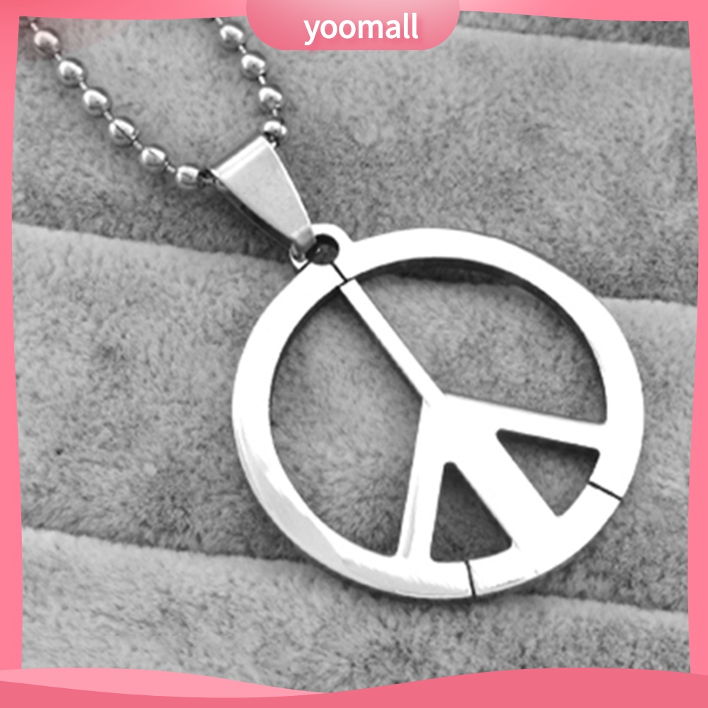 Vòng cổ Mặt Biểu Tượng Hòa Bình Bằng Thép Không Gỉ Cho Nam