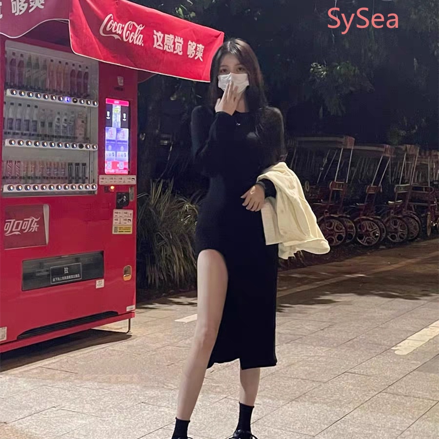 Đầm Tay Ngắn Dáng Ôm Xẻ Tà Thời Trang Mùa Hè Quyến Rũ Cho Nữ