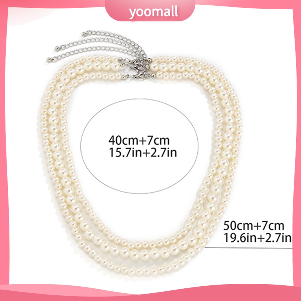 1 Set Vòng Cổ Choker Ngọc Trai Giả Dáng Dài Bắt Mắt Tinh Tế Phong Cách Hip Hop Dễ Phối Đồ Cho Nam