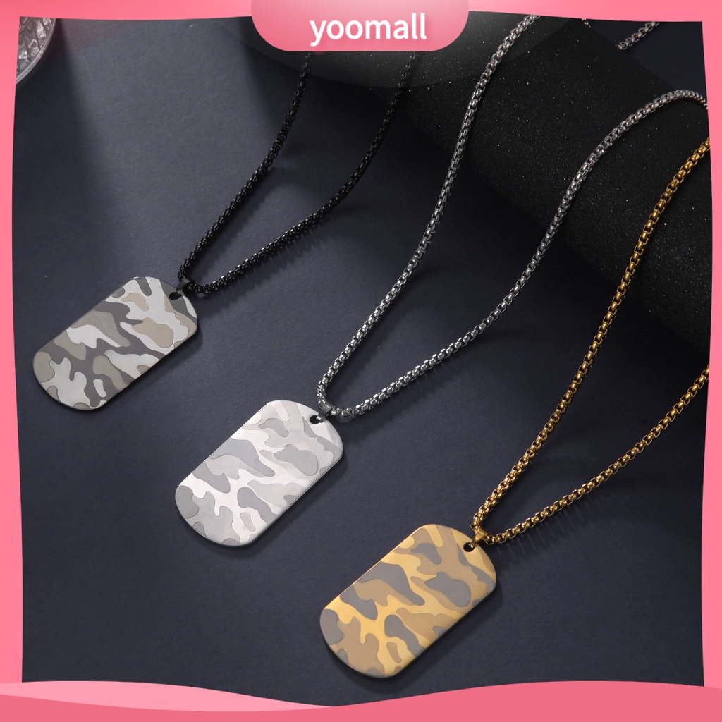 Vòng cổ Bằng Thép Không Gỉ Mạ Điện Họa Tiết Rằn Ri Phong Cách Hip Hop Thời Trang Cho Nam