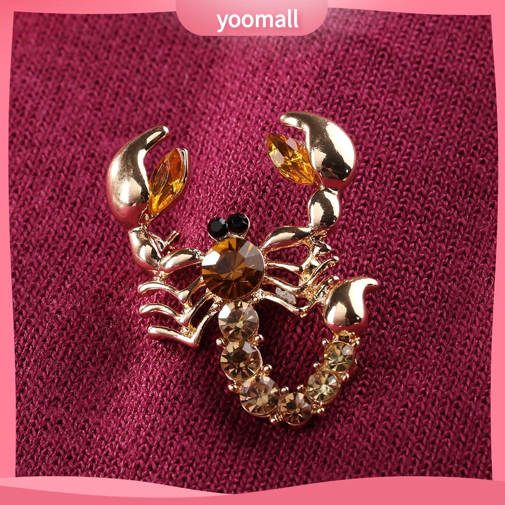 Ghim Cài Áo Hình Bọ Cạp Đính Đá Nhân Tạo Thời Trang