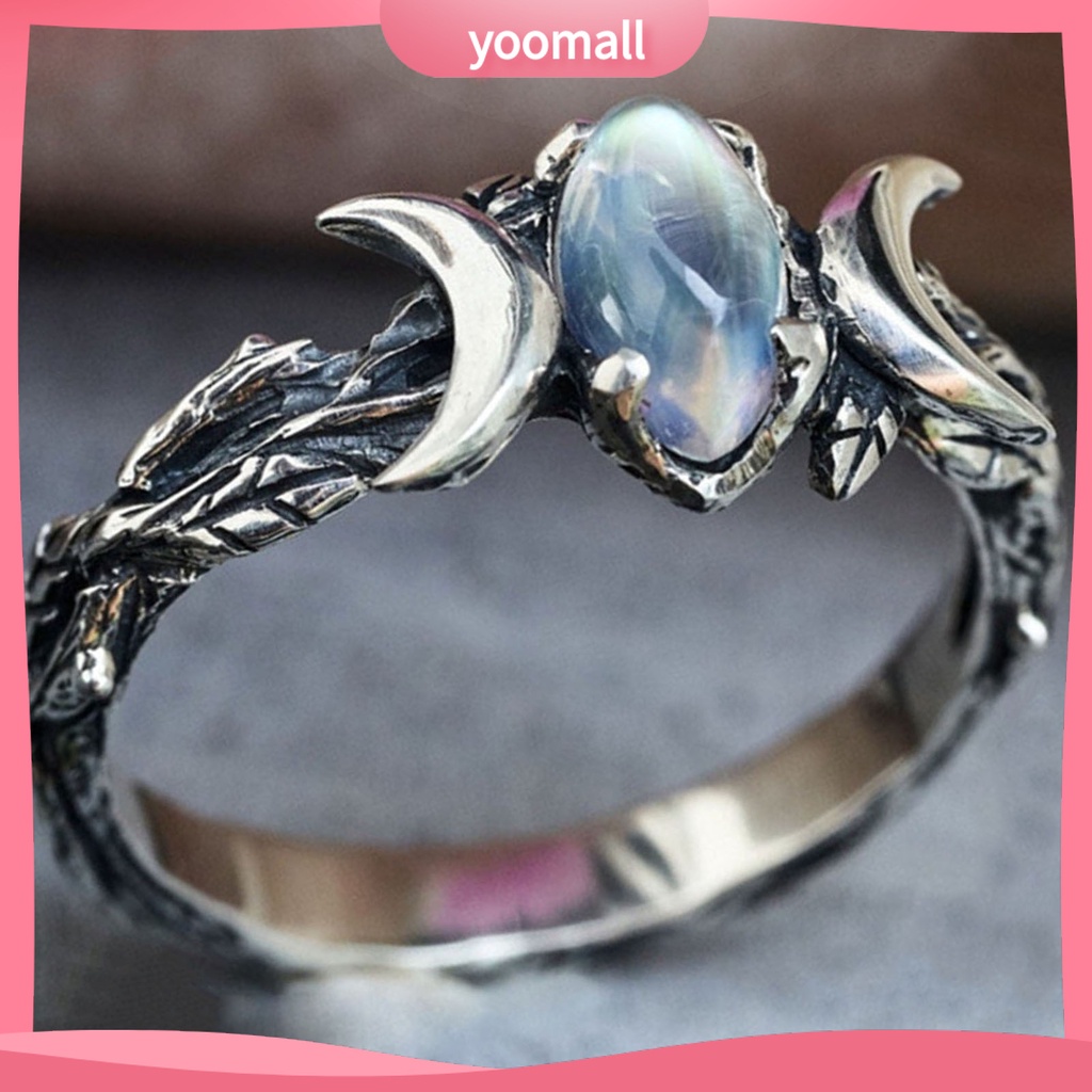 Nhẫn Đính Đá Phong Cách Bohemia Cổ Điển Dành Cho Nữ