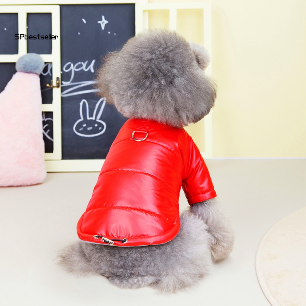 Áo Khoác Hai Lớp Siêu Nhẹ Giữ Nhiệt Cài Nút Thời Trang Cho Thú Cưng