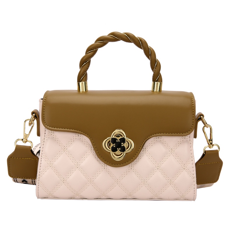 Túi Đeo Chéo Hình Vuông Nhỏ Đơn Giản Đính Kim Cương Tương Phản Thời Trang Cho Nữ