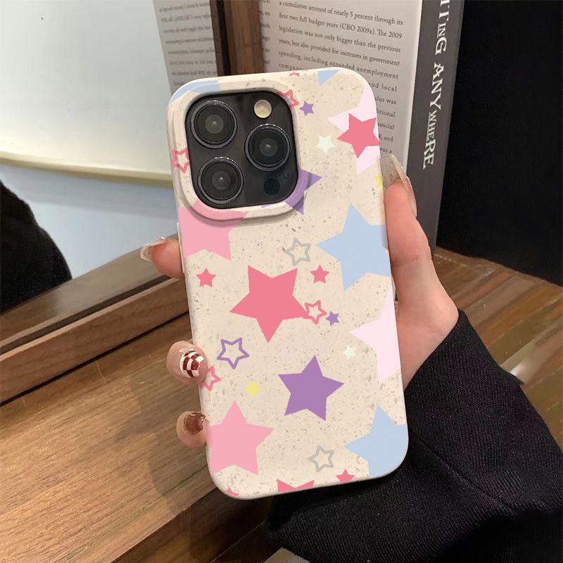 Ốp Điện Thoại Dẻo Họa Tiết Ngôi Sao Đơn Giản Thời Trang Chống Sốc Cho Iphone1214Promax 13 11 8 7 GO2W