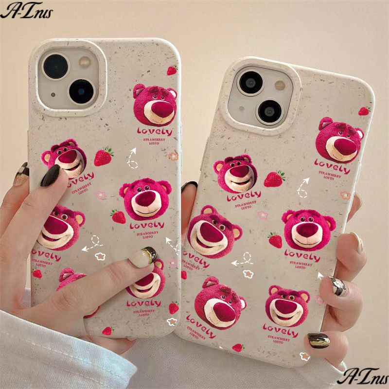 Ốp Điện Thoại Mềm Chống Sốc In Hình Gấu Dâu Tây Đơn Giản Cho Iphone 8p 14Promax 7 1213In 11 2DXL