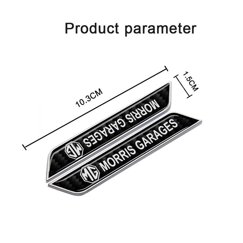 Bộ 2 Hình Dán Kim Loại Trang Trí Thân Xe Hơi MG HS MG3 MG5 MG6