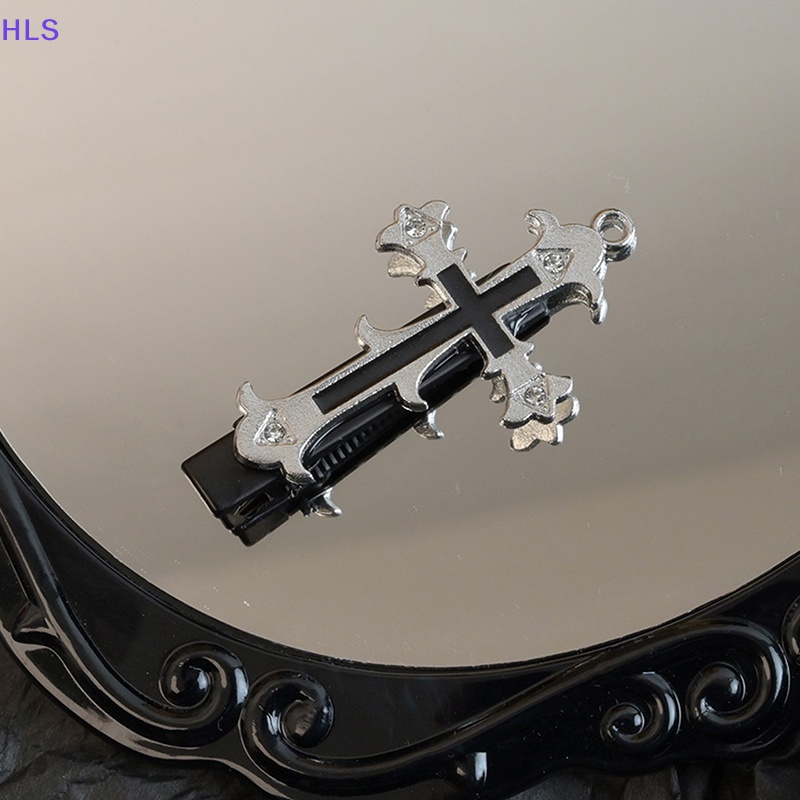 Kẹp Tóc Hình Thánh Giá Bằng Kim Loại Phong Cách Punk Hiphop Độc Đáo Mới
