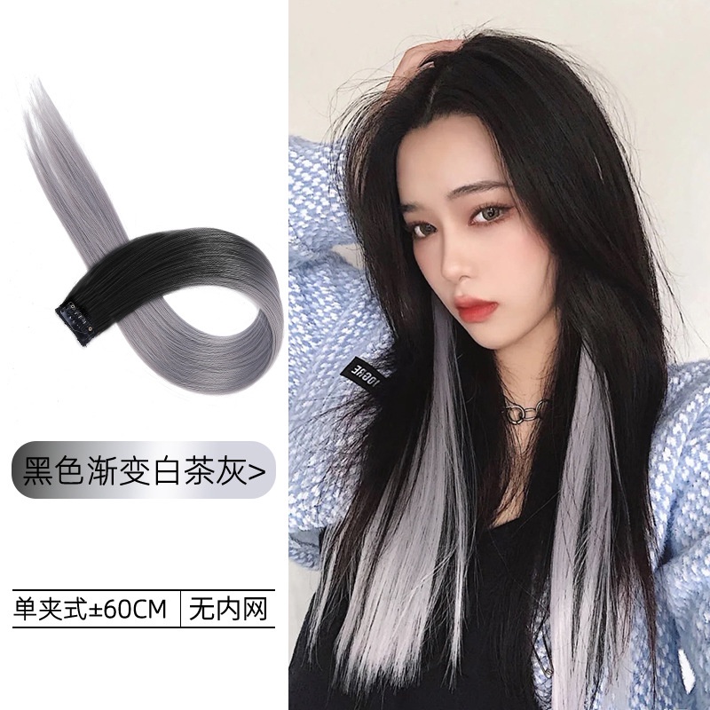 Tóc Giả Nhuộm Màu Nhuộm Sáng Tai Treo Tai Không Đường May Dành Cho Nữ