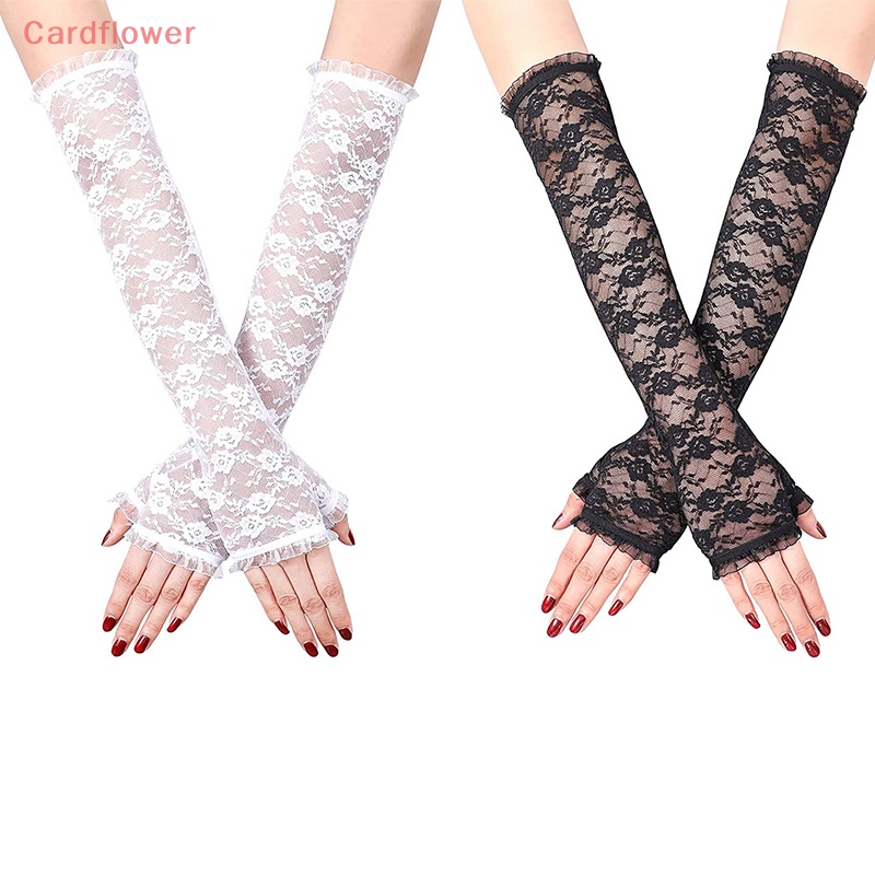 1 Đôi Găng Tay Ren Lưới Hở Ngón Chống Nắng Cho Nữ Mới