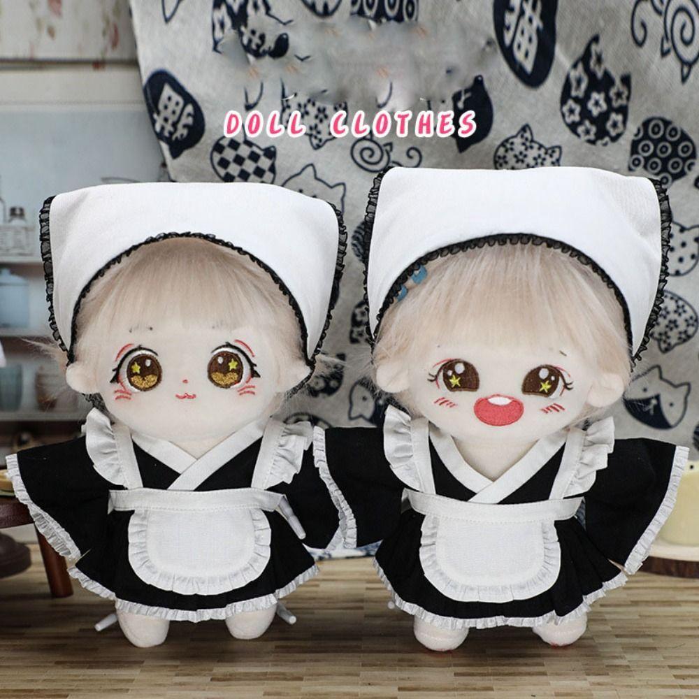 Đầm Cotton 20cm Kèm Băng Đô Thời Trang Xinh Xắn Cho Búp Bê