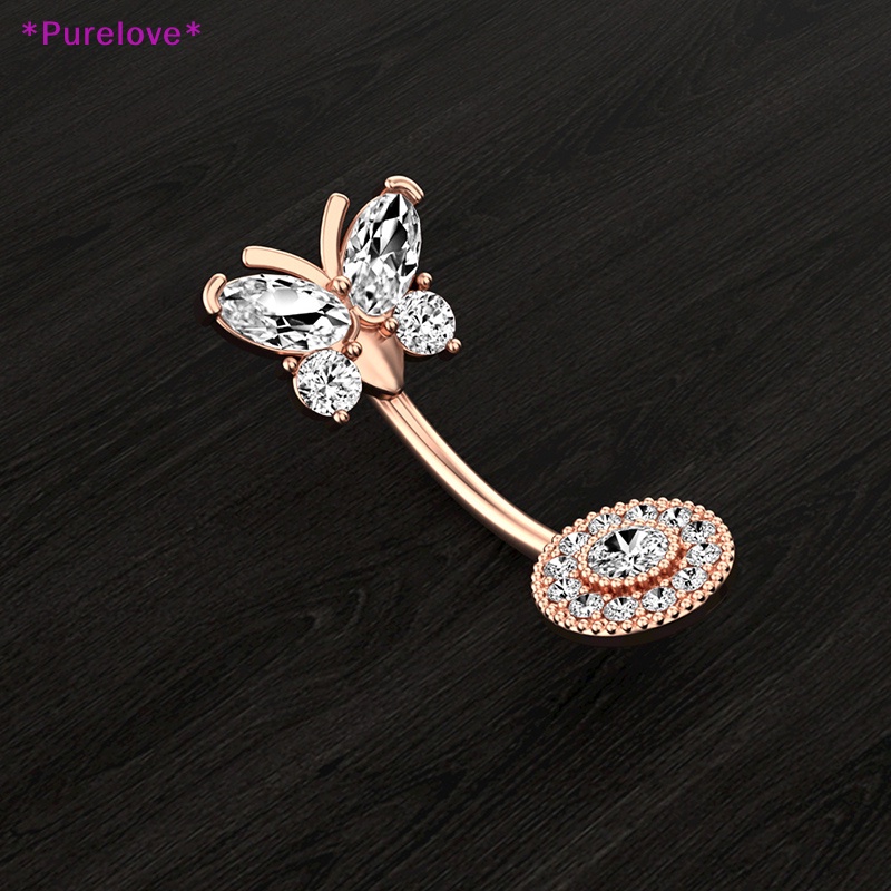 Khuyên Rốn Hình Bướm Đính Đá Zircon Thời Trang Mới