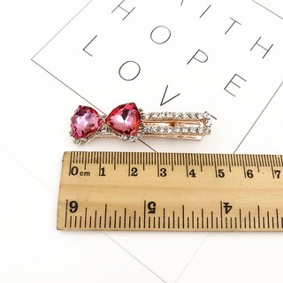 Kẹp Tóc Hình Nơ Đính Đá Pha Lê Phong Cách Hàn Quốc