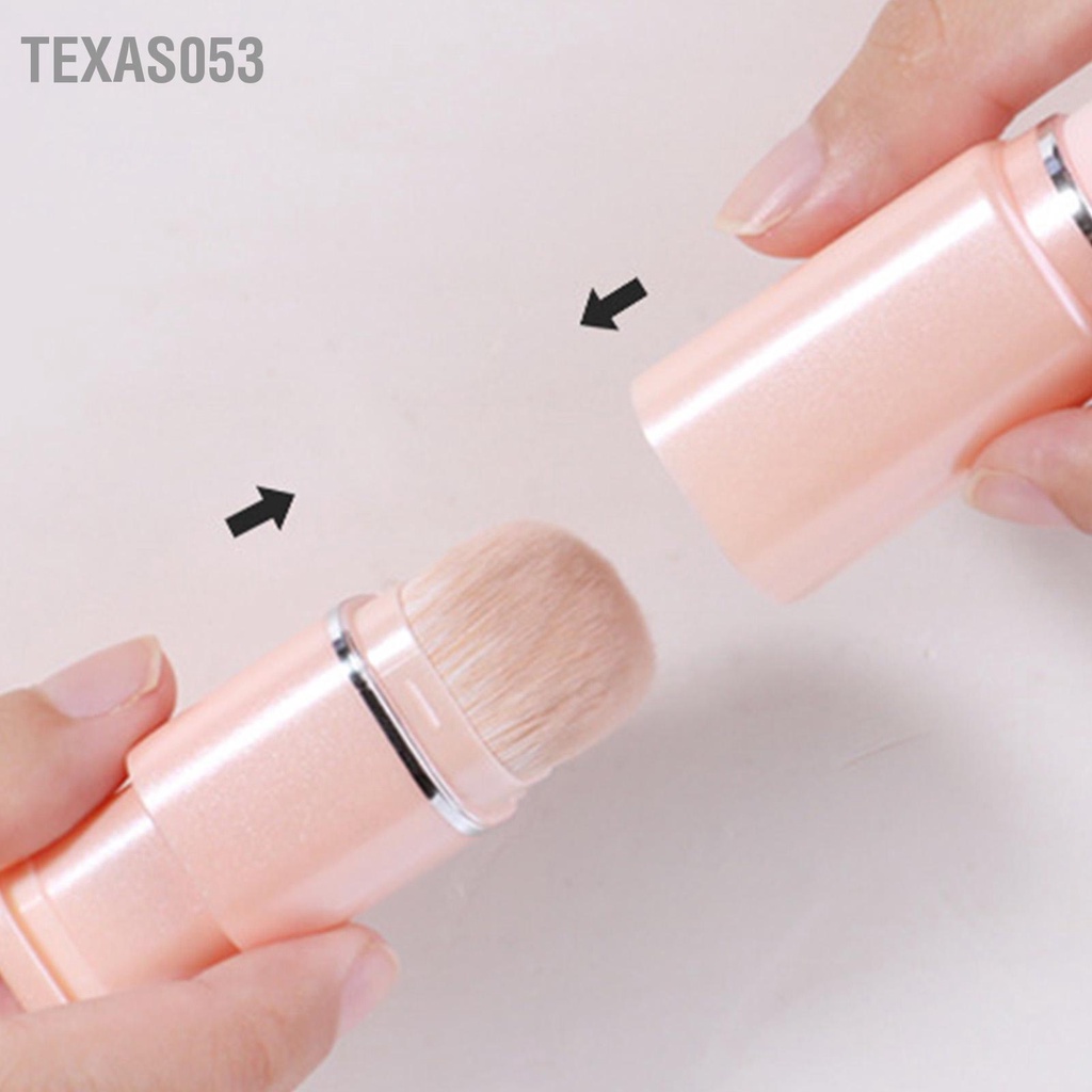 Texas053 Bộ 8 Cọ Trang Điểm Lông Mềm Bột Có Thể Thu Vào Mini Di Động Cho Du Lịch