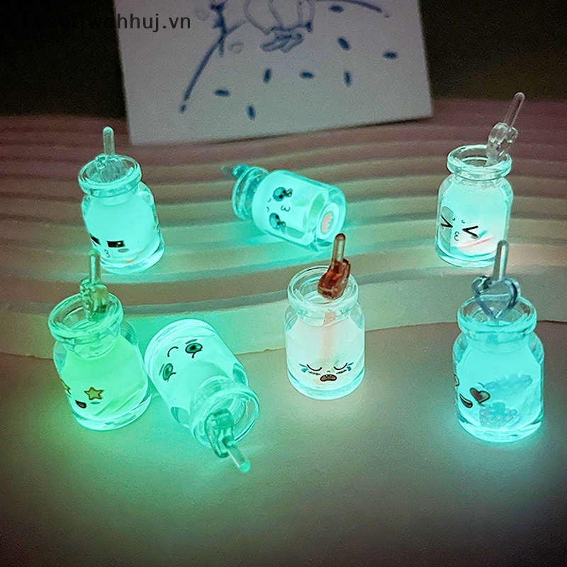 Set 5 Ly Uống Nước Trái Cây Mini Phát Sáng Trong Bóng Tối Trang Trí Tiểu Cảnh