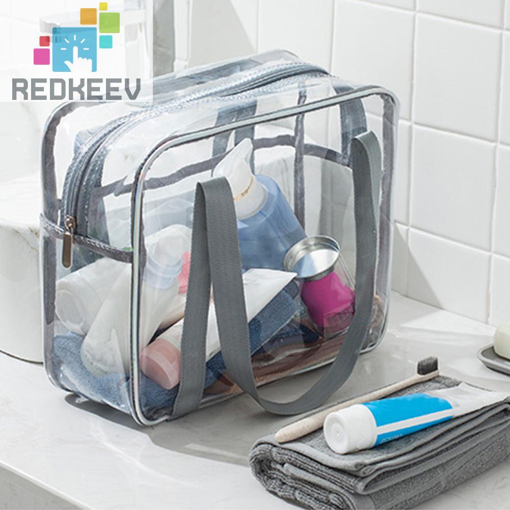 Túi Đựng Mỹ Phẩm Bằng PVC Trong Suốt Đa Năng Có Khóa Kéo Tiện Dụng Cho Nữ