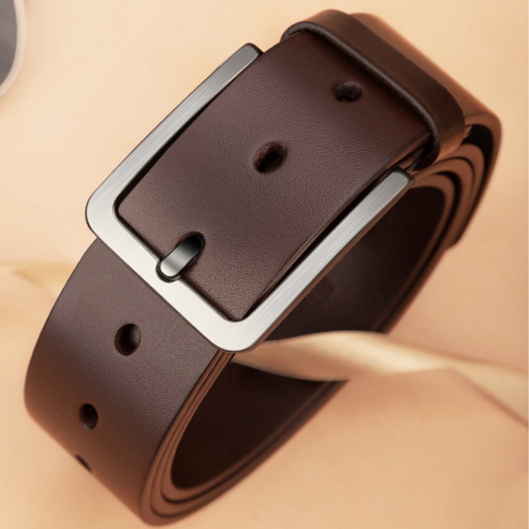 Thắt lưng nam da bò khóa gài LEANO, Dây nịt nam cao cấp da bò nguyên tấm