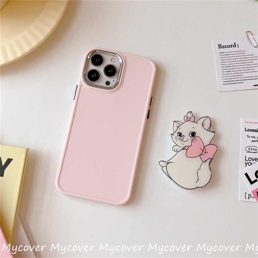 Ốp Điện Thoại Silicon Chống Sốc Mạ Điện In Hình Mèo Đáng Yêu Cho iPhone 11 12 13 14 Pro Max X Xr Xs 8 7 6 Plus SE 2020 Đứng