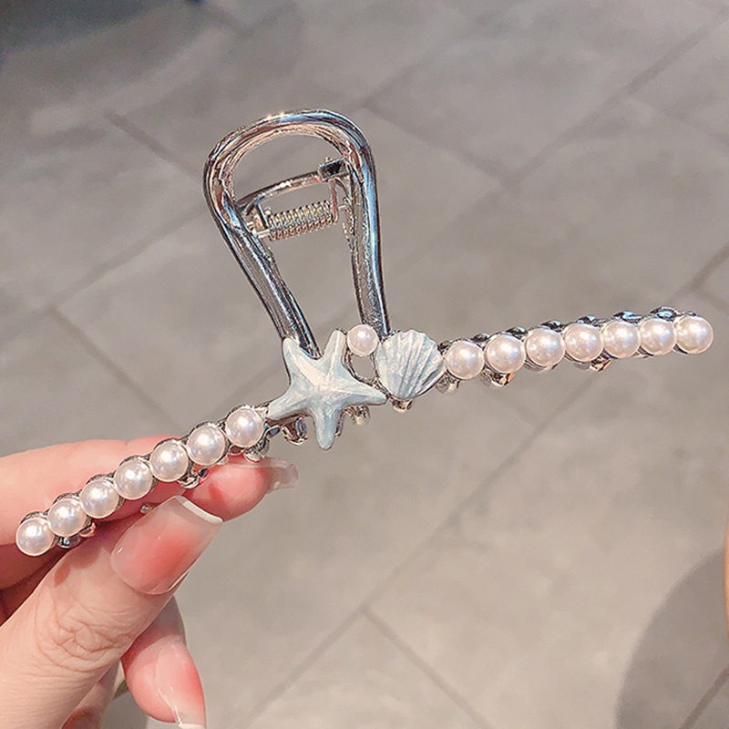 Kẹp Tóc Hình Vỏ Sò / Sao Biển / Ngọc Trai Độc Đáo Phong Cách