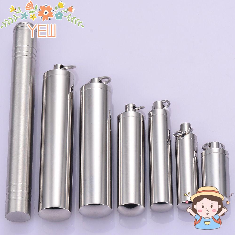 Vỏ Đựng Nước Hoa Bằng Thép Không Gỉ Có Mặt Dây Chuyền Hình Viên Thuốc