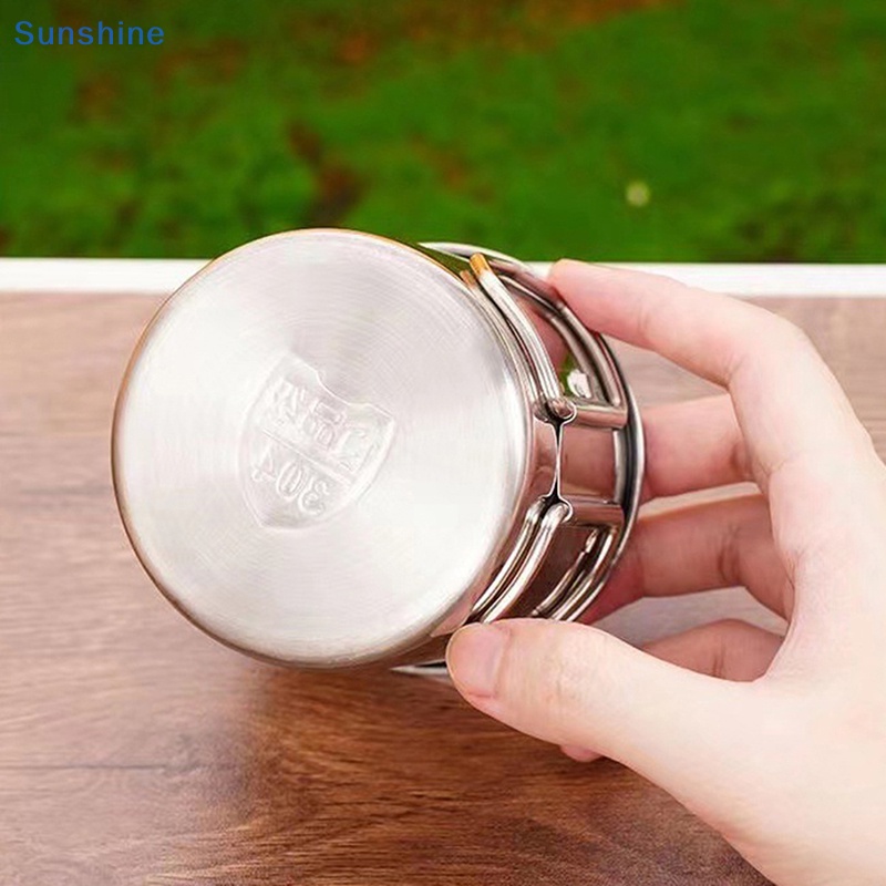 Cốc Đựng Nước Bằng Thép Không Gỉ Có Thể Gấp Gọn Tiện Dụng