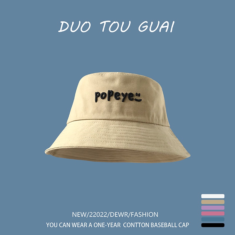 Nón Tai Bèo Chống Nắng Thêu Chữ Phong Cách Nhật Hàn Độc Đáo Thời Trang Xuân Hè Cho Nữ