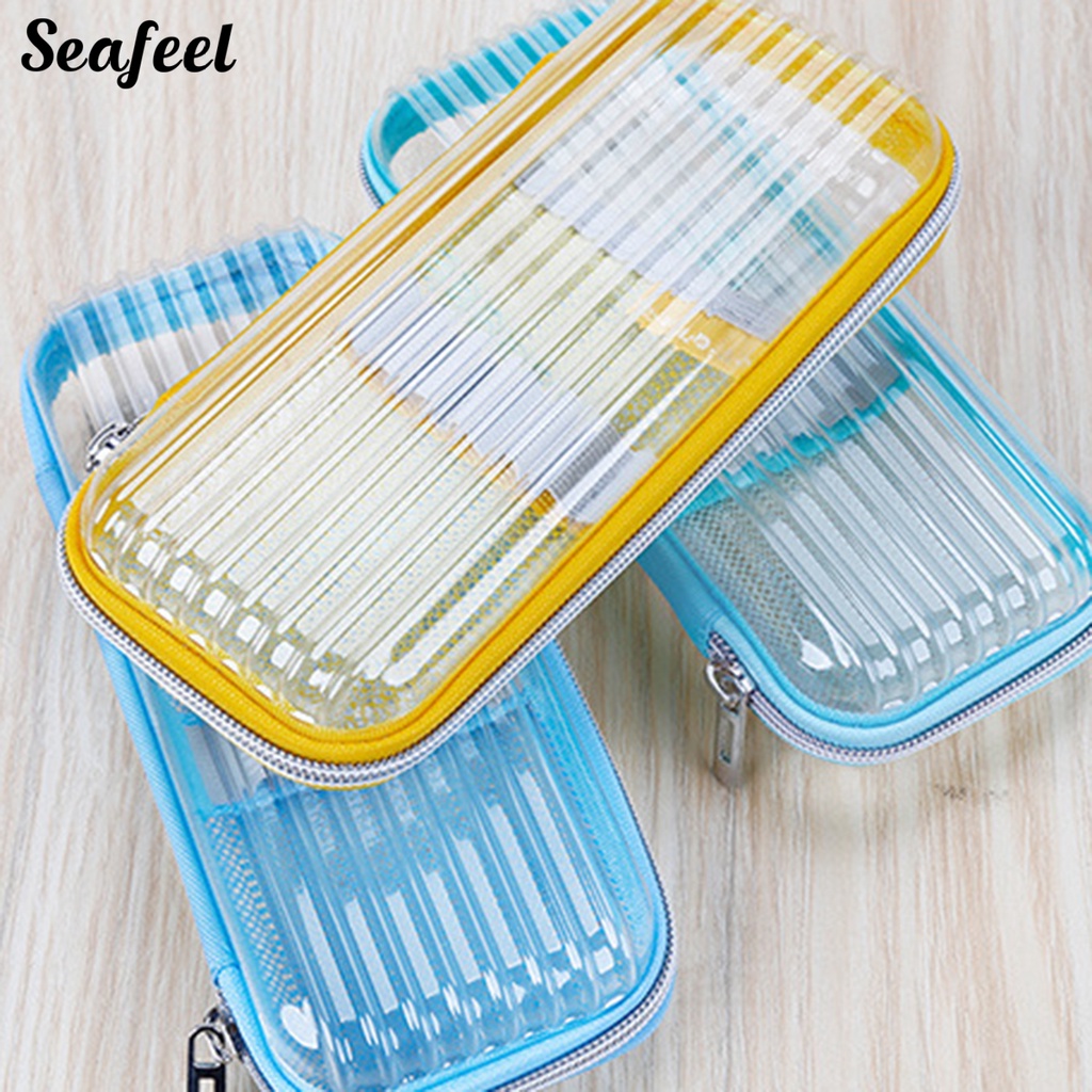 Túi Đựng Bút Vỏ Cứng Trong Suốt Sức Chứa Lớn Dành Cho Học Sinh