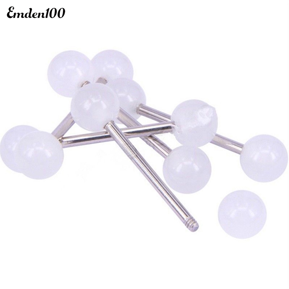 Bộ 10 Khuyên Xỏ Cơ Thể Dạ Quang Thời Trang